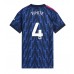 Arsenal Ben White #4 Bortedrakt Dame 2025-26 Korte ermer